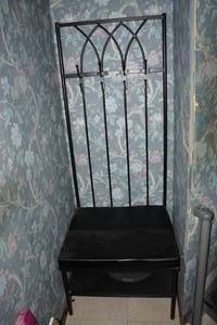 Black Metal HallEntry Bench and Coat Hanger
