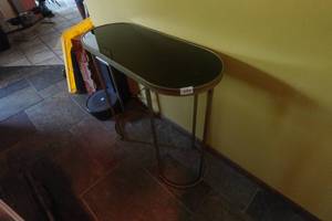 Glass Top Hall Table