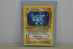 Machamp Base Set Red Number Holo First Edition Pokemon Card 8102