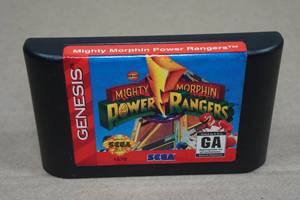 Sega Genesis Mighty Morphin Power Rangers Game Cartridge