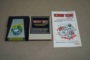 Atari Frogger & Donkey Kong Game Cartridges