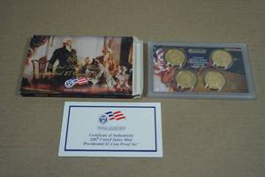 2007 United States Mint Presidential $1 Coin Proof Set
