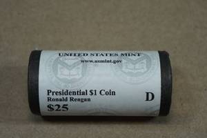 $25 Roll of Uncirculated US Presidential $1 Coin Ronald Reagan - Denver