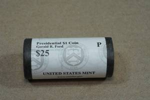 $25 Roll of Uncirculated US Presidential $1 Coin Gerald R. Ford - Philadelphia