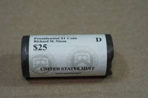 $25 Roll of Uncirculated US Presidential $1 Coin Richard M. Nixon - Denver