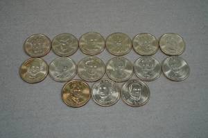 15 United States Presidential $1 Coins