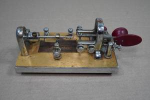 Antique Vibroplex Bug Morse Code Telegraph Key - Railroad