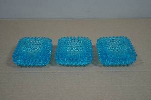 Vintage Fenton Hobnail Aqua Blue Candle Holders