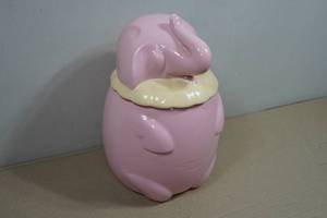 Vintage Shawnee Pottery Pink Elephant Cookie Jar