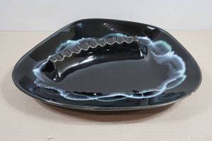 Vintage Royal Haeger Black Crystalline Glaze Ashtray