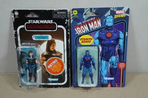 Retro Style Iron Man and Cara Dune Action Figures