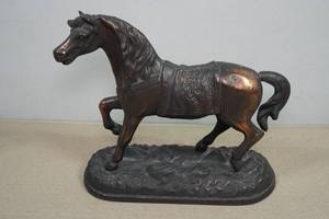 Antique Cast Iron Horse Sculpture