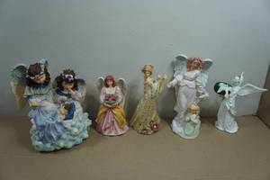 Assorted Decorative Angel Figurines