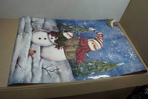 Standard Fridge Cover - Snowman