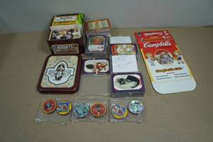 Collectors Cards and Coca-Cola Pogs - Hersheys, Campbells