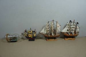 Vintage Wooden Ship Models