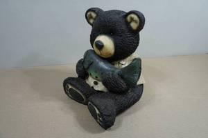Fishing Black Bear Garden Art