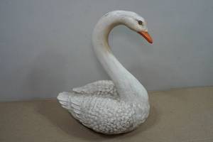 Vintage Resin Swan Statue