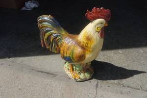 Vintage Ceramic Rooster Statue
