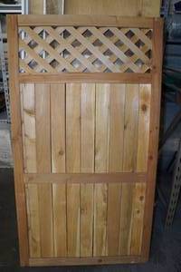 6x3 Cedar Lattice Top Fence Gate