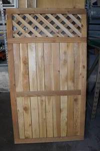 6x3 Cedar Lattice Top Fence Gate