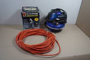 Work Light, Air Compressor and Extension Cord