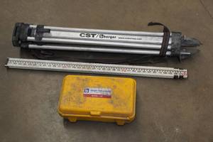Berger Transit Level with Tripod and Stick