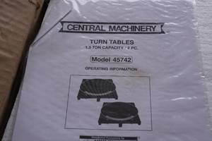 Central Machinery 1.5 Ton Turn Table - Set of 2