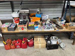 Massive Lot of Tools - Gas Cans - Lighting - And a Ton More See All Photos