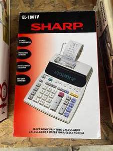 Sharp EL1801V Calculator - Complete in Box