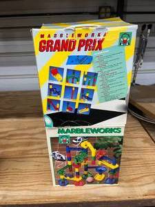 2 Large Boxes of Marble Works Grand Prix Toys