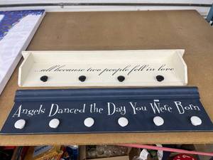 Lot of 2 Decorative Wall Coat Hangers