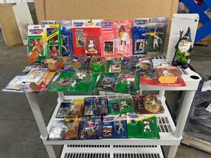 Large lot of Sports Starting Line ups, In Box Plus Seahawks Gnome