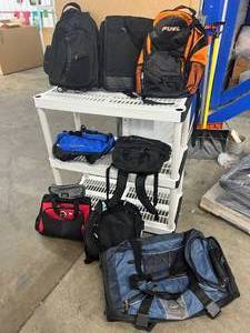 Large Lot of Duffel Bags  Back Packs  Bags