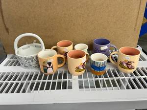 Brand New Coffee Cups and Glass Decor