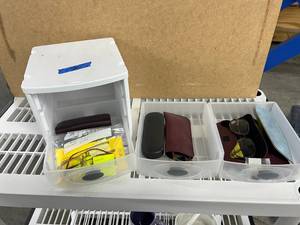 3 Drawer Storage Container with Eye Glasses and Eye Glass Protectors