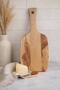 Acacia Wood Paddle Cutting Board, Rustic Serving Board  Farmhouse Kitchen Decor