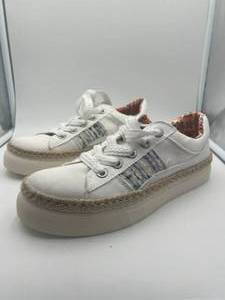 Brand New - Malibu blowfish tennis shoes  womens size 7.5  cream with blue stripes