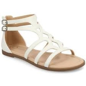 Brand New - Journee Collection Womens Genneva Zipper Flat Sandals Size 8.5