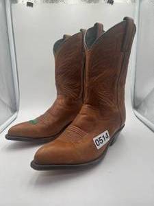 Justin Ostrich Roper Western Cowboy Boots Size 5
