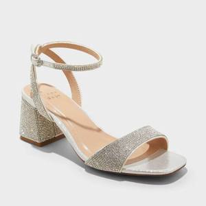 Brand New - A New Day Silver Heeled Shoes With Elegant Size 8.5