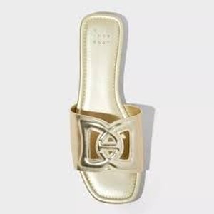 Brand New - Womens Deidra Slide Sandals - A New Day Gold Size 6.5