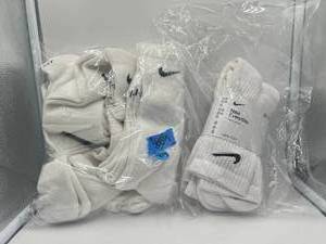 9 -  Brand New Pairs of NIKE Crew Socks - New With Tags