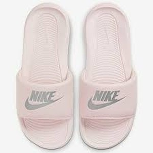 Brand New - Nike Victori slides RoseMetallic Silver Size 11