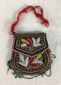 Antique Native American Beaded Bag - Bought on a Train in 1850s