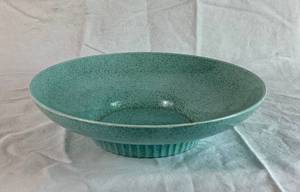 Vintage Red Wing Pottery Blue Teal Speckled Bowl #1592 circa 1960
