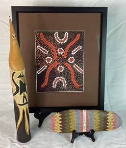 3 Piece Assortment of Australian Aboriginal Artwork