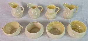 Vintage Belleek Creamer & Sugar Collections - Lily Pattern, Cleary Pattern, Ivy & Berry Pattern and Yellow Ribbon