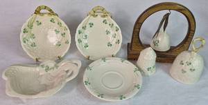 Belleek Irish Porcelain Shamrock Assortment