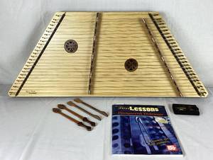 Rick Thum Hammered Dulcimer Scout Traveler with 4 Hammers, Korg CA-30 Chromatic Tuner and First Lessons Book